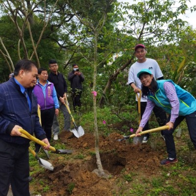 公私協力，共同種下臺灣原生流蘇樹(新竹林管處提供)