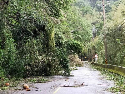 東眼山國家森林遊樂區聯外道路中斷狀況(新竹分署提供)