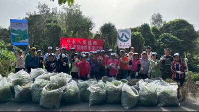 新豐鄉鳳坑社區及竹東站共同參與除蔓活動(林業保育署新竹分署提供)