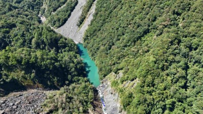 圖2新竹泰崗溪堰塞湖暫無安全疑慮持續監測（林業保育署新竹分署提供）