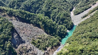 圖3新竹泰崗溪堰塞湖暫無安全疑慮持續監測（林業保育署新竹分署提供）