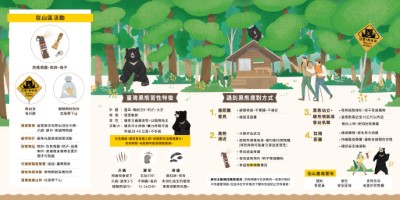 圖七、黑熊山林相見指南摺頁-背面。(新竹分署提供)